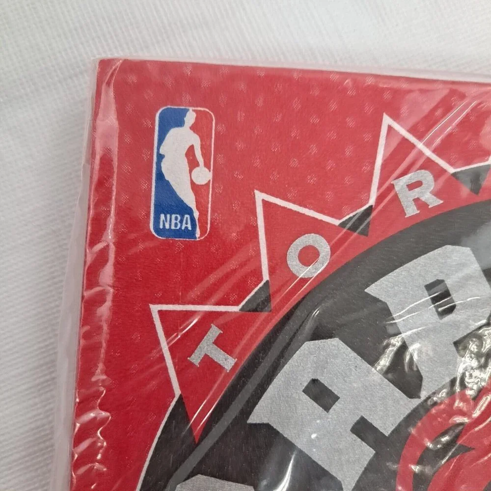 NBA Toronto Raptors Basketball Luncheon Party Napkins Red Black Silver 16 Count